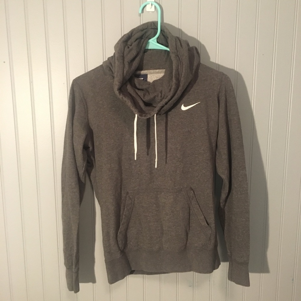 Grey cowl neck Nike sweatshirt